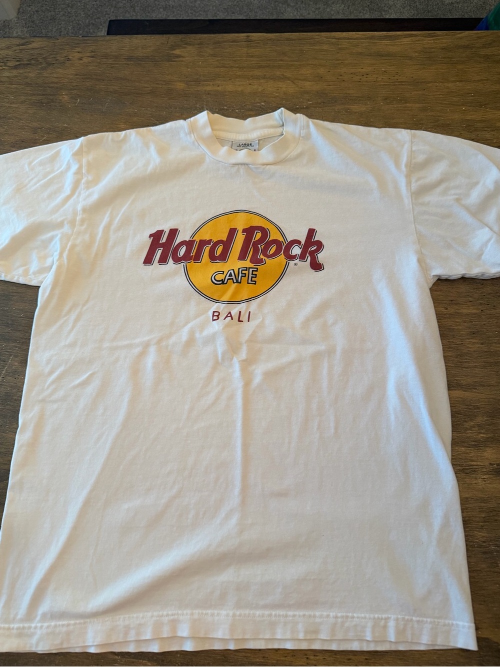 Hard Rock Cafe Bali White Logo T‑Shirt Large